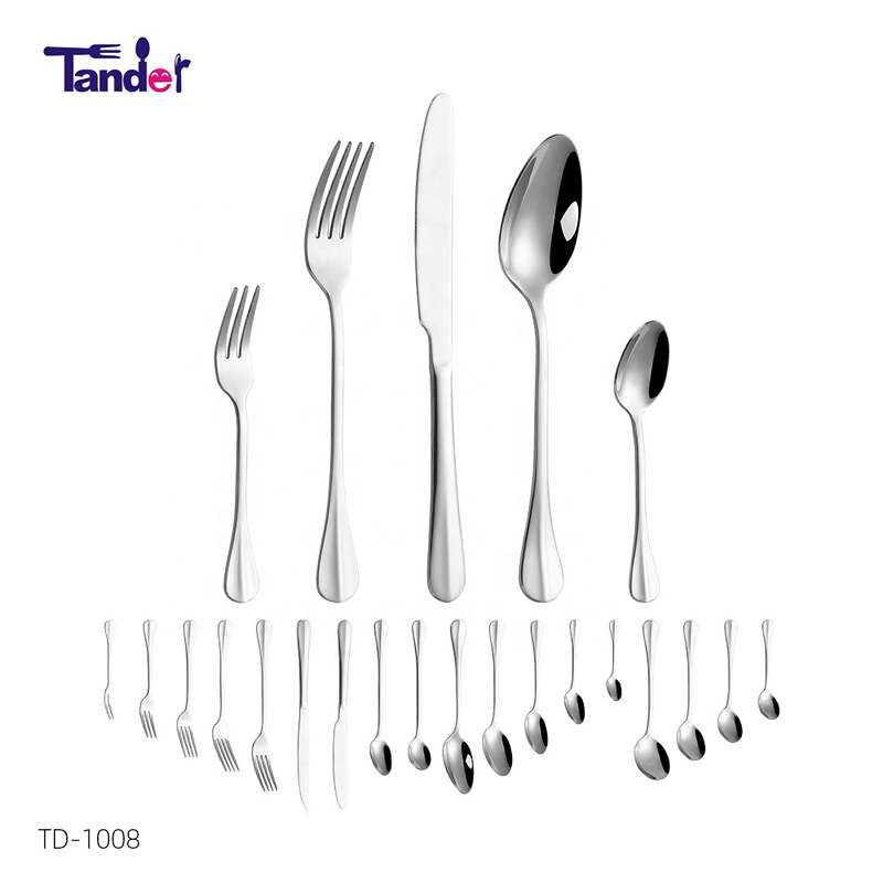 Dieciocho cubiertos, cubiertos, cuchillos, tenedores, cucharas para uso doméstico y restaurante